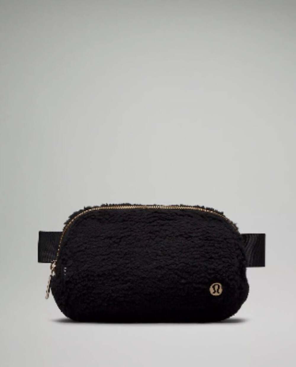 Lululemon Everywhere Belt Bag Fleece 1L Black with Gold Hardware